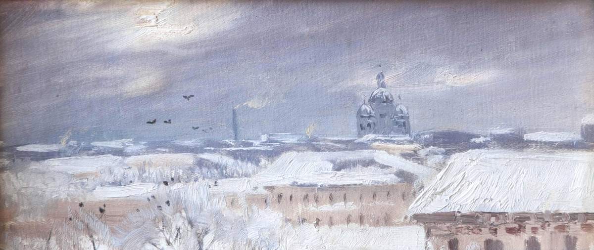 Зима. Вид на Троицкий собор, Дубовской Николай Никанорович, 1892