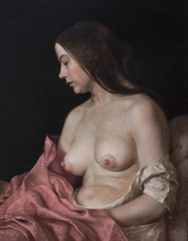 Портрет натурщицы, Apollinary Goravsky, 1857
