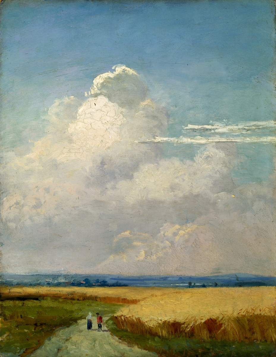 Этюд к картине «Полдень в окрестностях Москвы», Ivan Shishkin, late 1860s