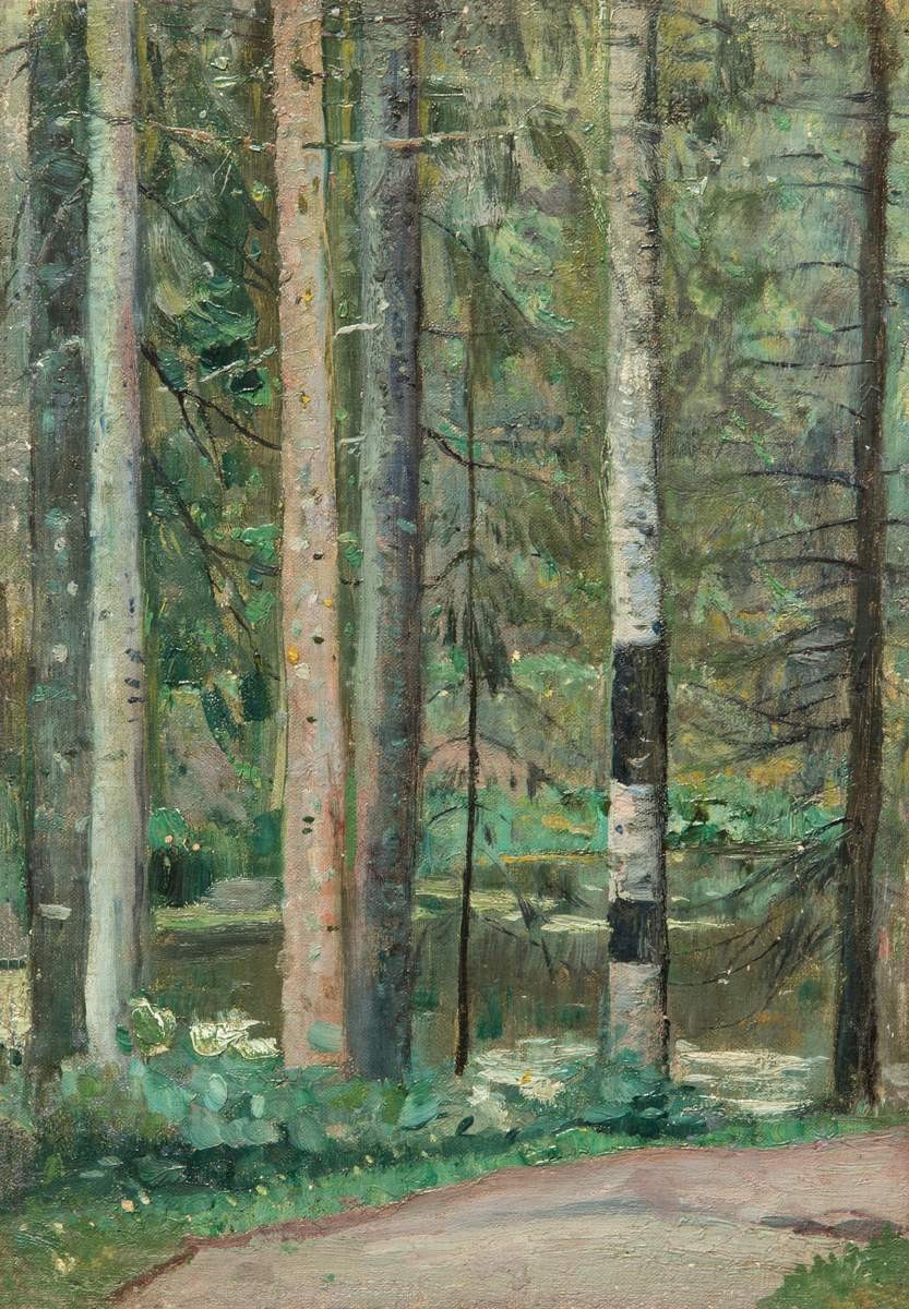 Лесной пейзаж, Mikhail Nesterov, 1920s