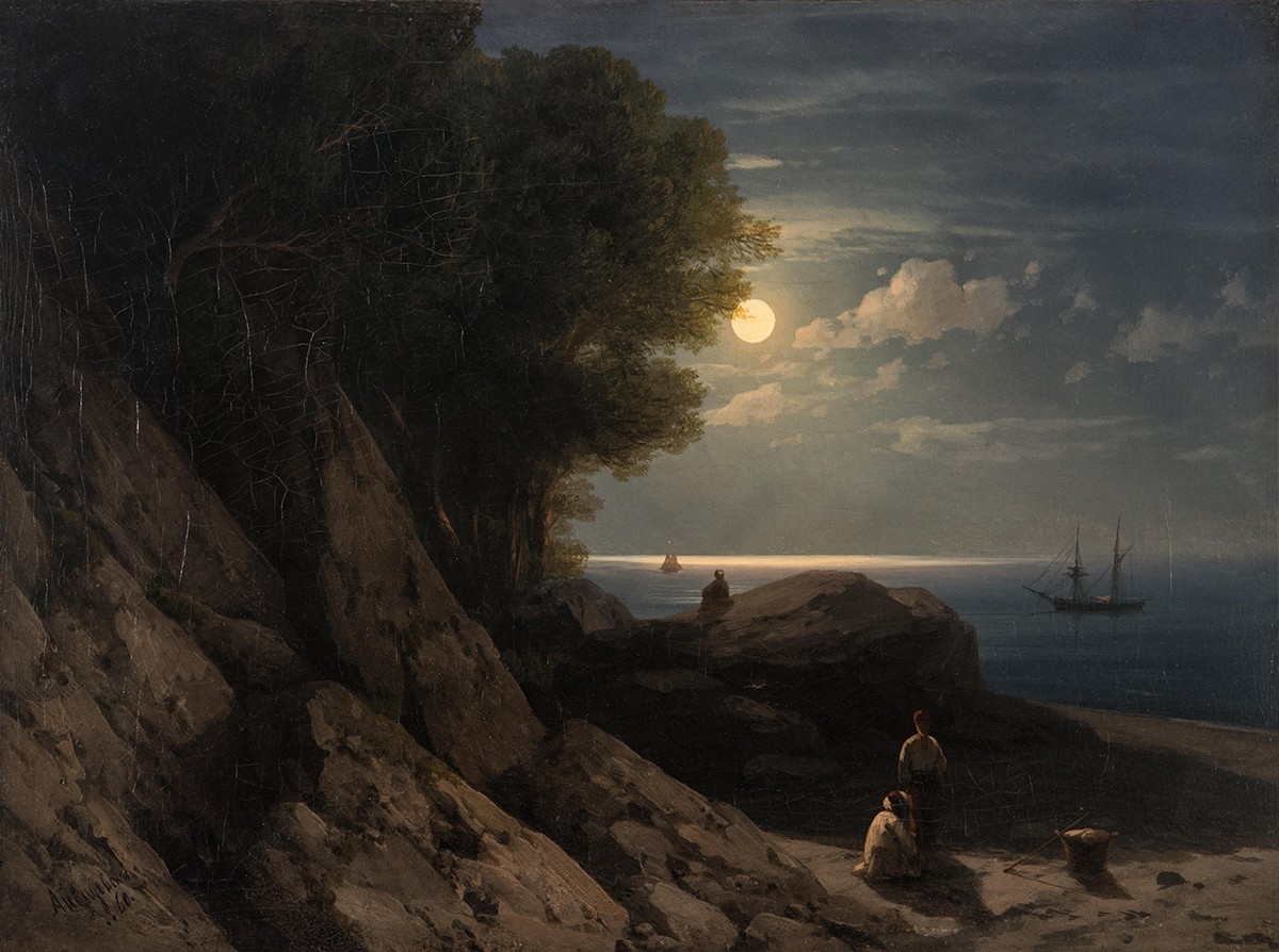 Лунная ночь, Ivan Aivazovsky, 1860