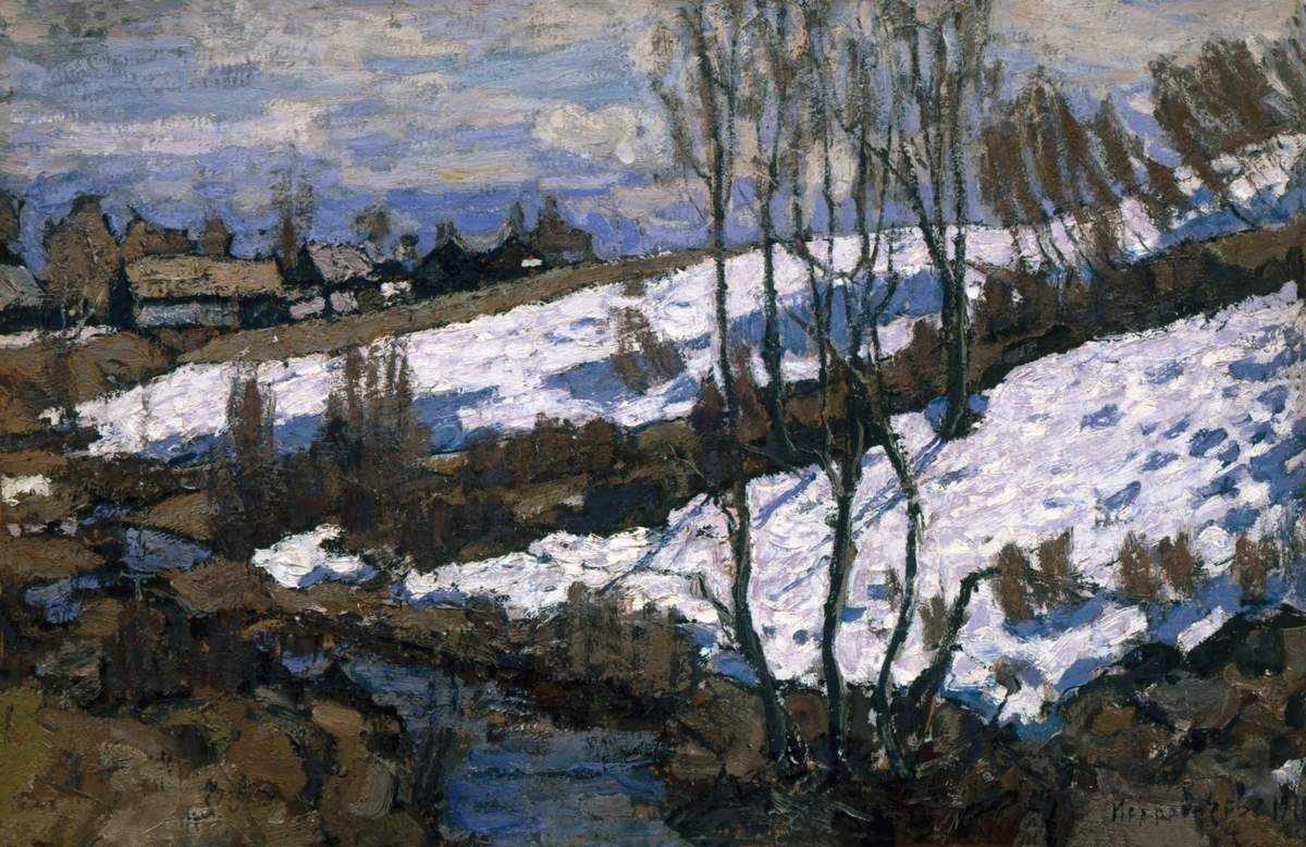 Весенний пейзаж, Petr Petrovichev, 1911