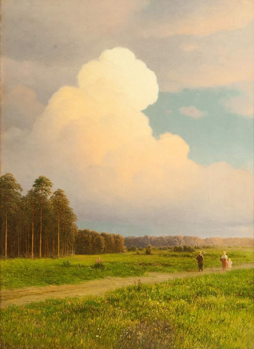 Сельский пейзаж, Kondratenko Gavriil Pavlovich. MR, second half of the 1870s