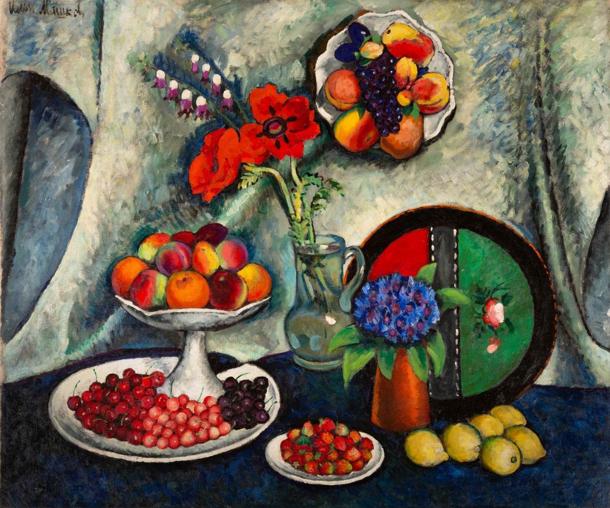 Натюрморт с маками и васильками, Ilya Mashkov, 1912-1913
