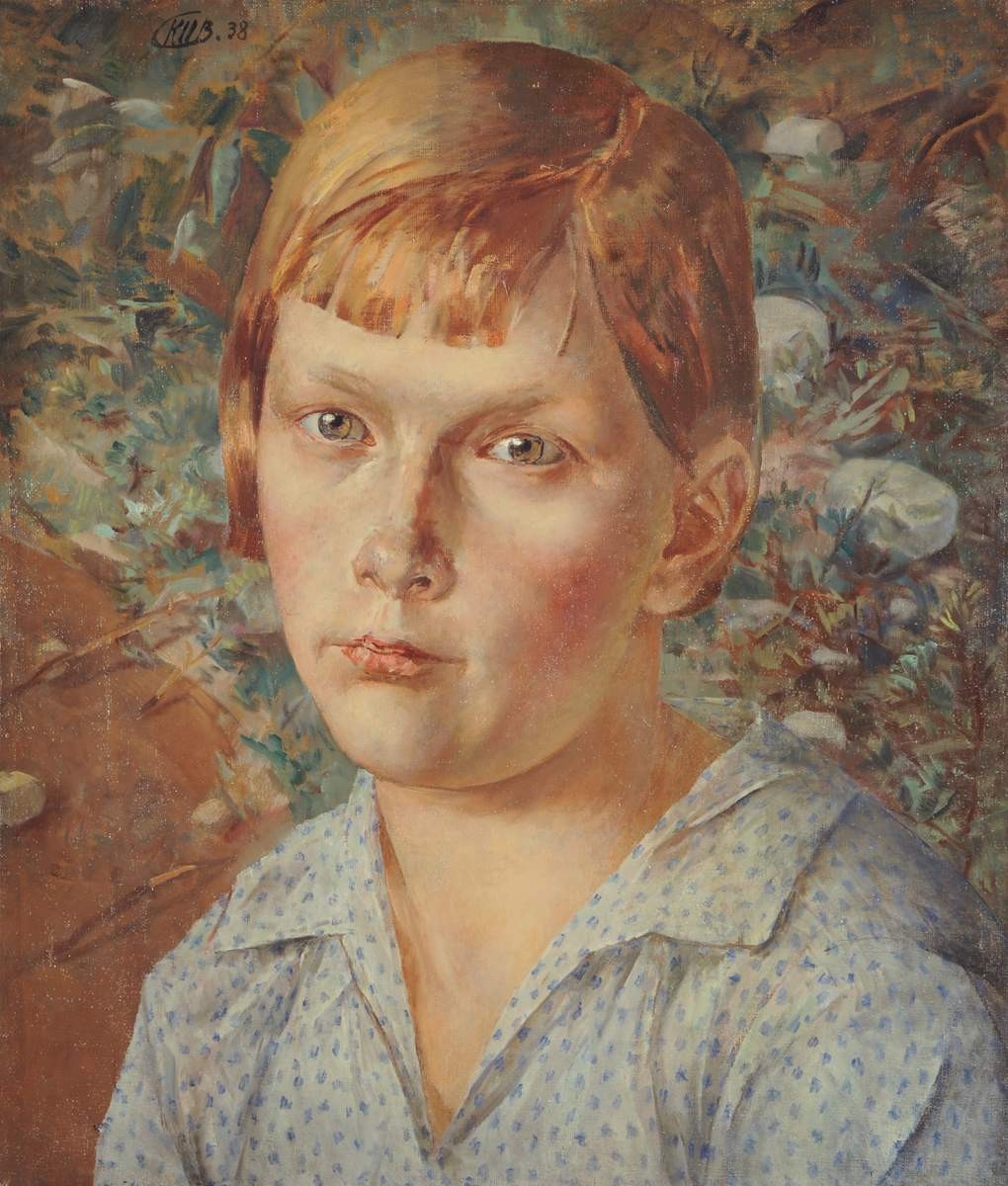 Девочка в лесу, Kuzma Petrov-Vodkin, 1938