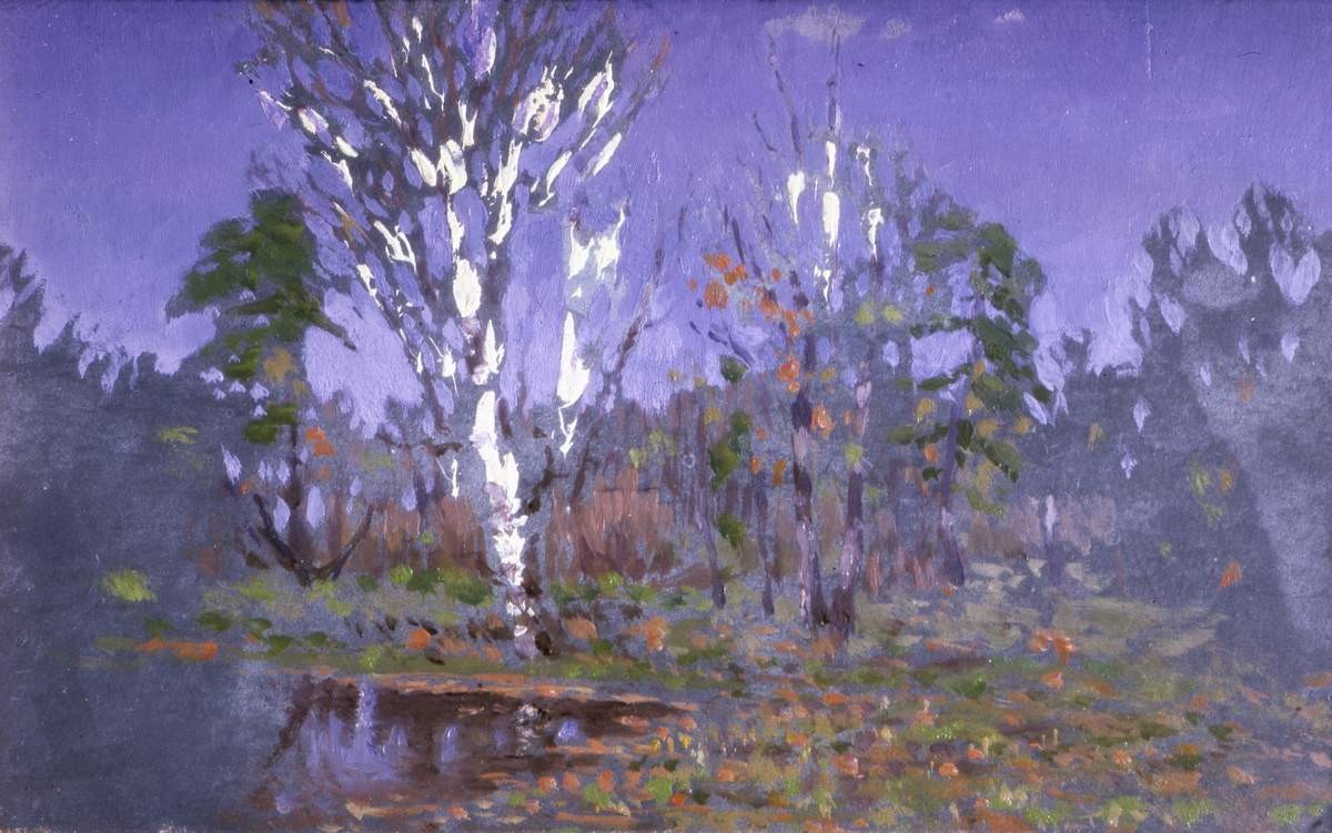 Лесок с березой, Arkhip Kuindzhi, between 1885 and 1890