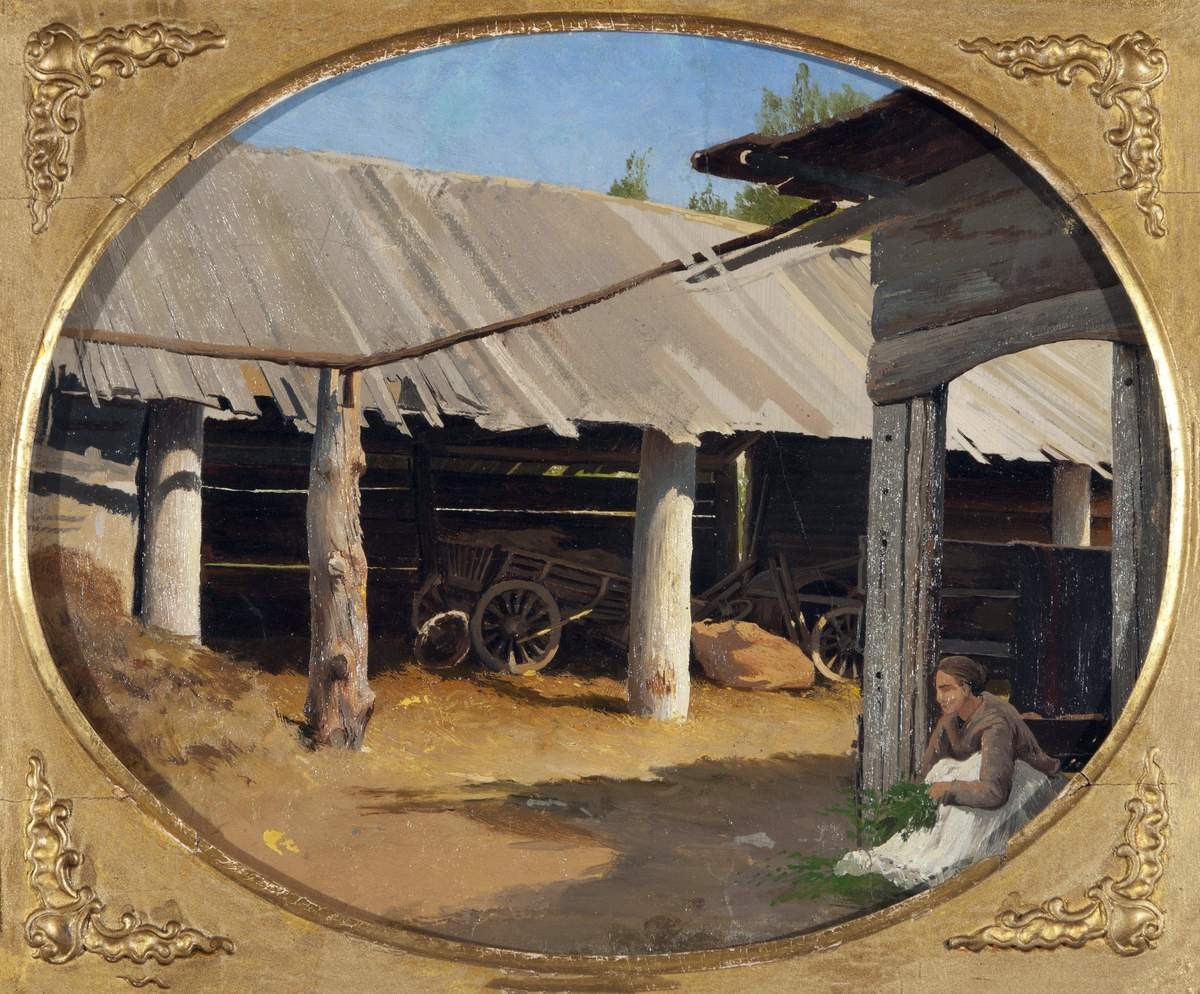 Деревенский двор, Fyodor Vasilyev, 1867–1869