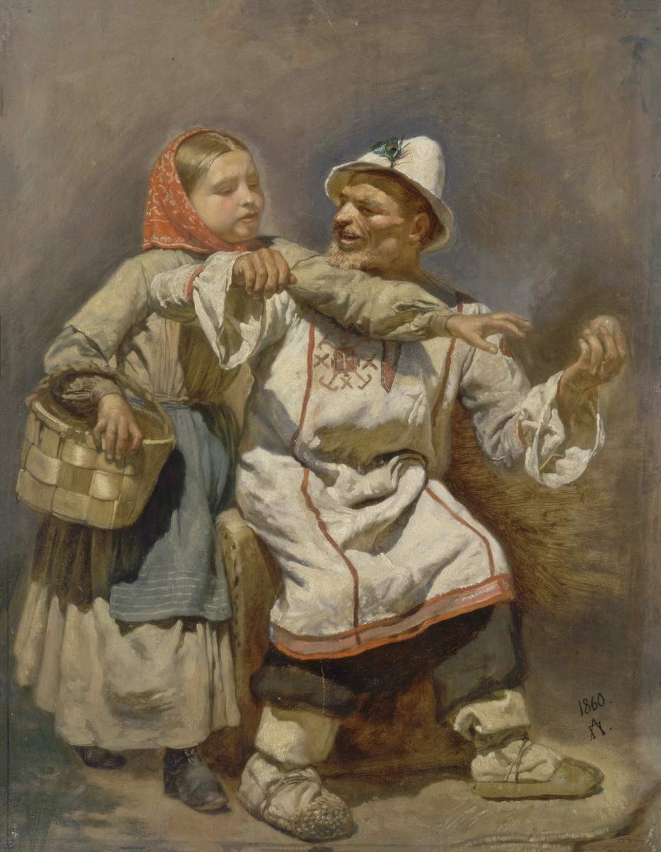 Татарин и девочка-торговка, Andrei Andreyevich Popov, 1860