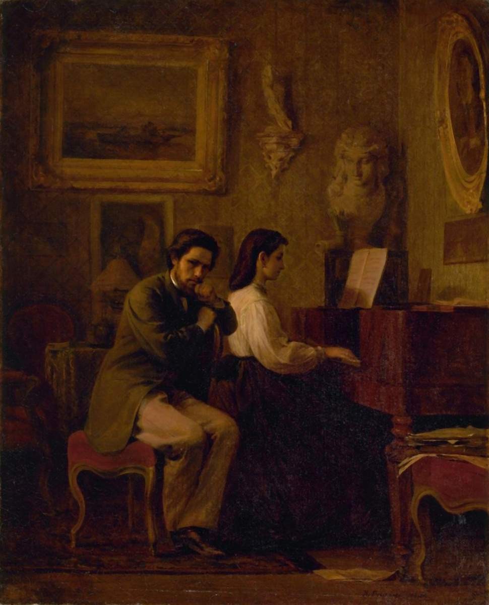 Урок музыки, Nikolay Koshelev, 1865