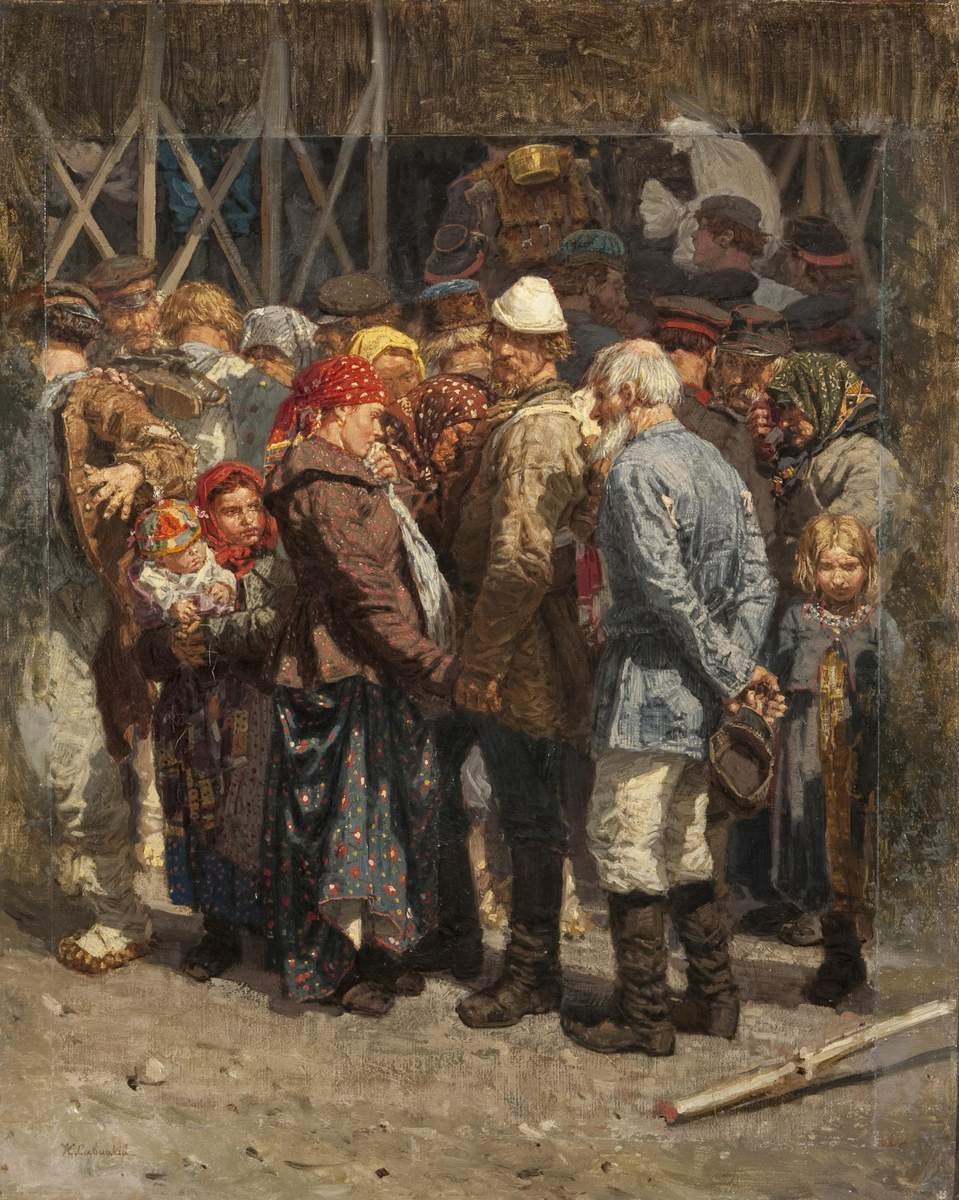 Группа прощающихся, Konstantin Savitsky, 1880