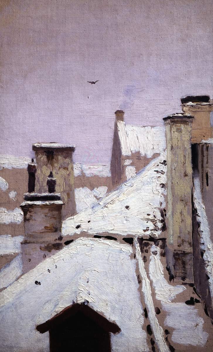 Крыши. Зима, Arkhip Kuindzhi, 1876