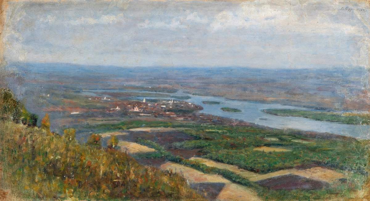 Вид на Красноярск с сопки, Vasily Surikov, 1890s