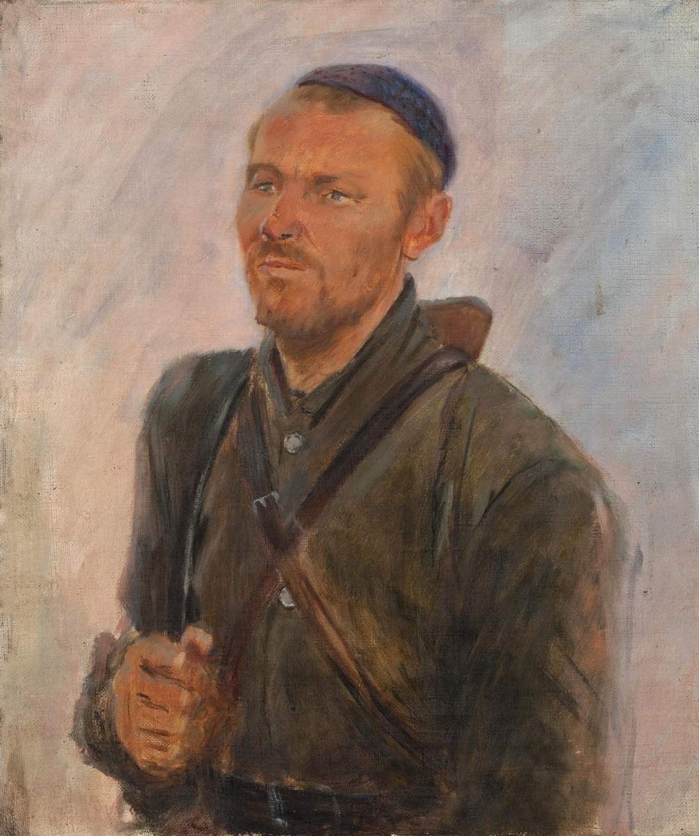 Портрет партизана С., Viktor Proshkin, 1942