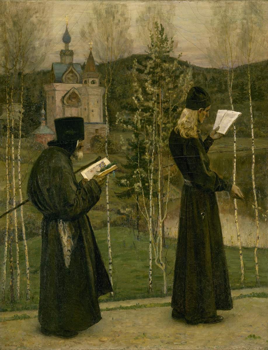 Под благовест, Mikhail Nesterov, 1895