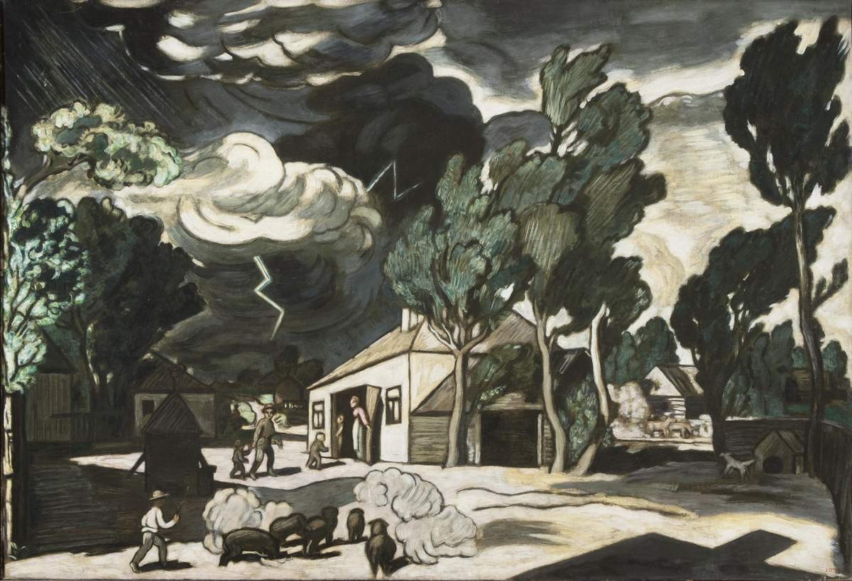 Пейзаж с грозой, Nikolay Krymov, 1908