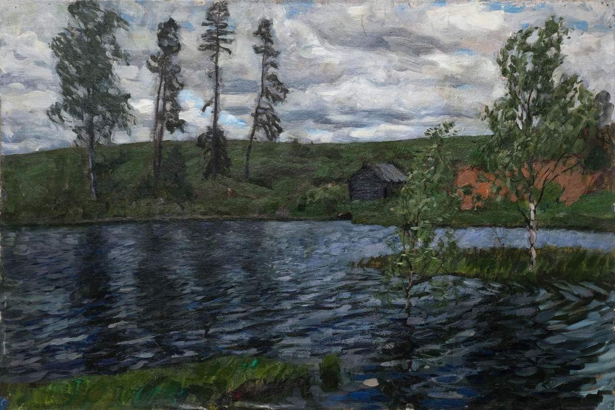 Пейзаж с рекой, Stanisław Żukowski, 1910