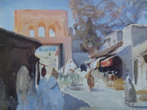 Tangier. Entrance to a Bazaar