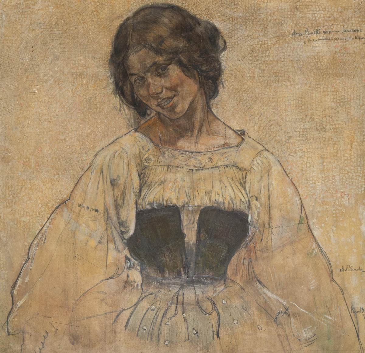Девушка-итальянка (Анна Проетти), Alexander Savinov, 1910