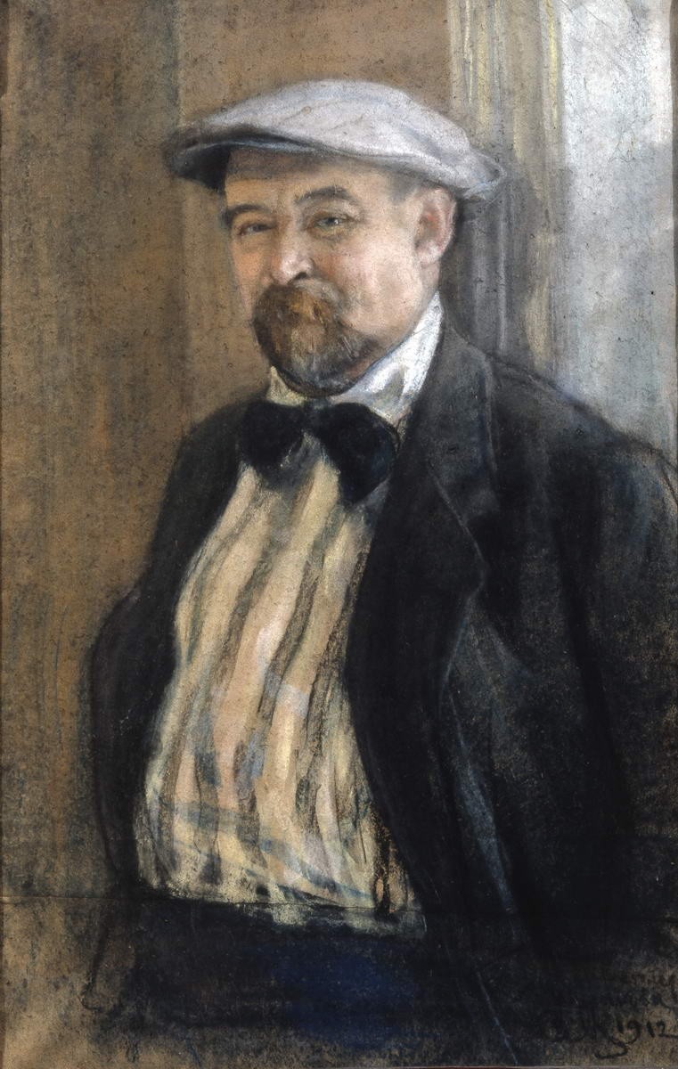 Портрет художника Василия Васильевича Переплетчикова, Sergey Malyutin, 1912