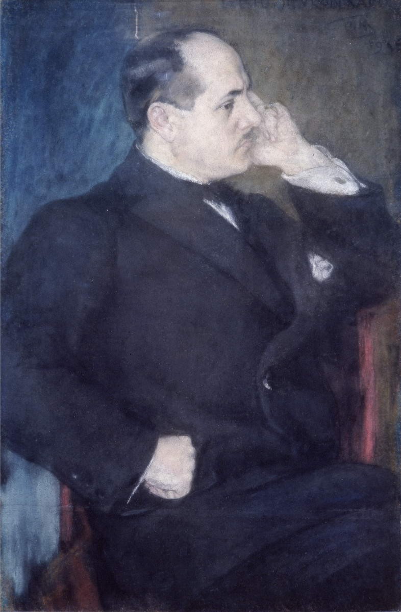 Портрет художника Станислава Юлиановича Жуковского, Sergey Malyutin, 1915