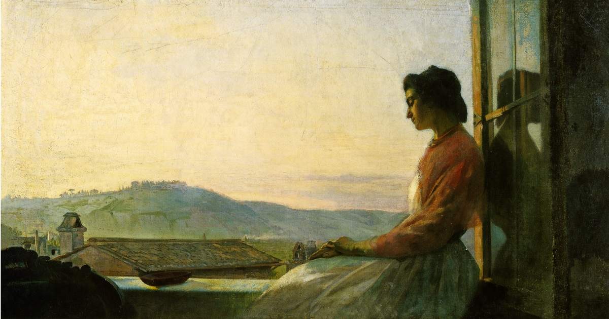 Джованнина, сидящая на подоконнике, Pavel Chistyakov, 1864