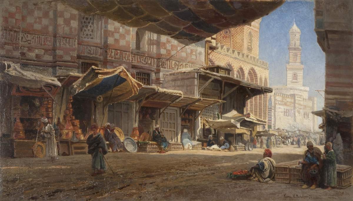 Улица в Каире, Маковский Николай Егорович, 1876