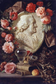Still Life with Bas-Relief Portrait of Carl Linnaeus