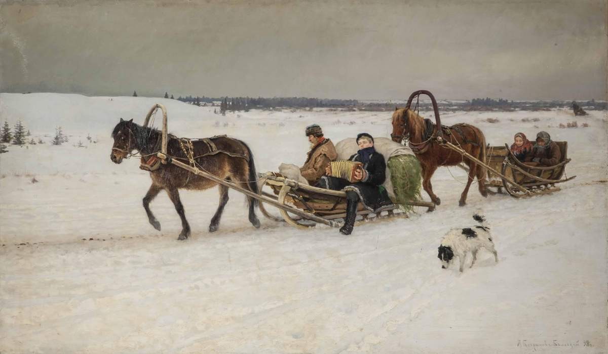 Проводы новобранца, Nikolay Bogdanov-Belsky, 1898