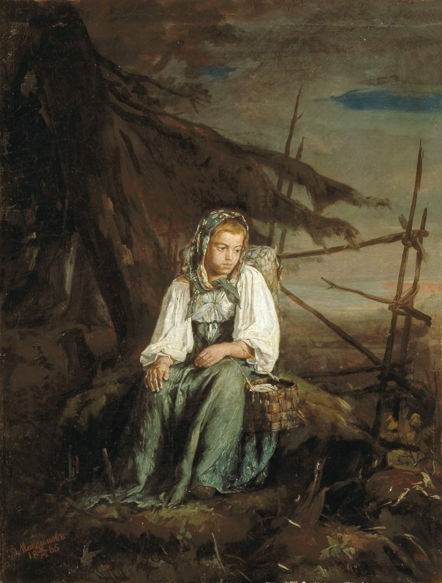 Крестьянская девочка, Vassily Maximov, 1865