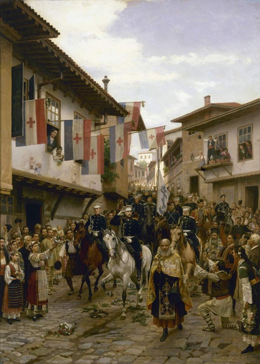 Въезд великого князя Николая Николаевича в Тырново 30 июня 1877 года, Nikolai Dmitriev-Orenburgsky, 1885
