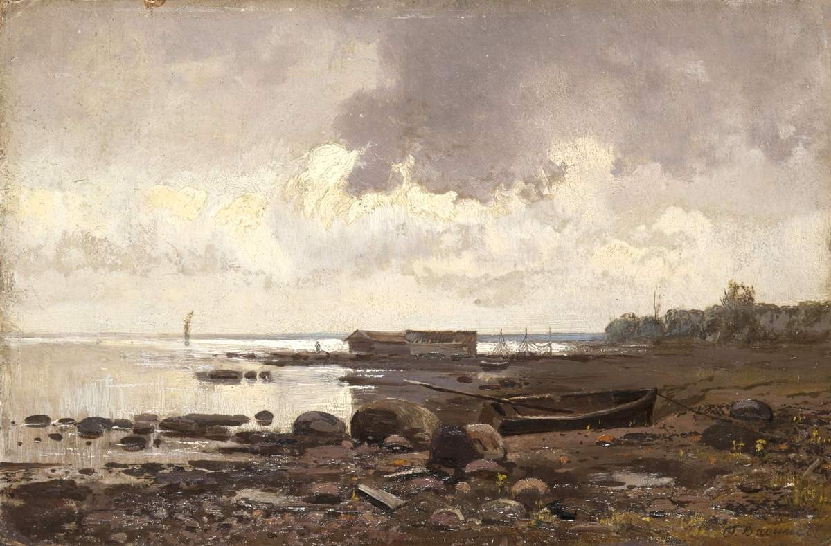 Берег Ладожского озера. Облачный день, Fyodor Vasilyev, c. 1867