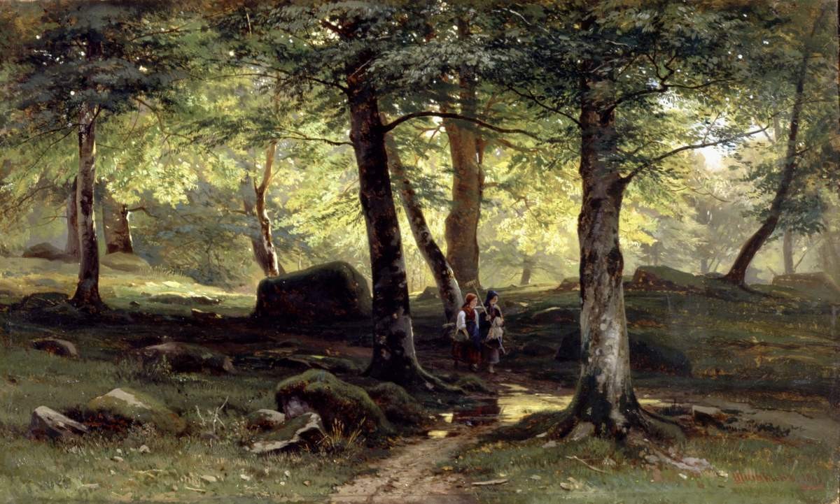 В роще, Ivan Shishkin, 1865