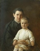 Портрет Е. Н. Костычевой с сыном Сергеем