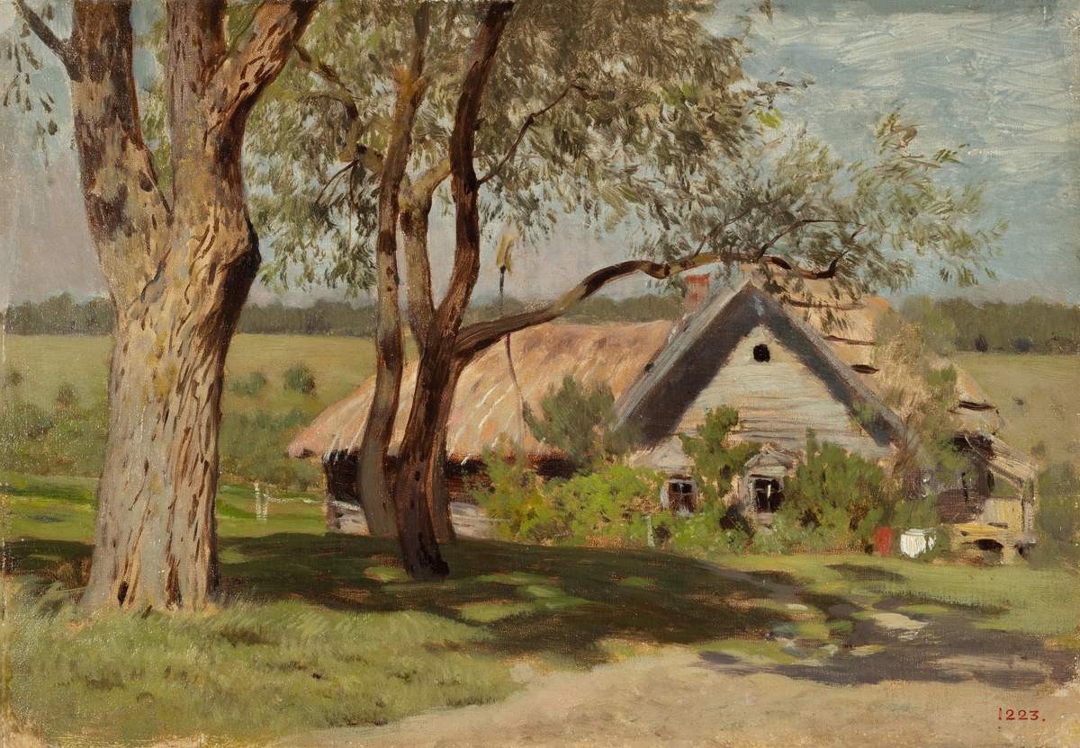 Домик с ракитами, Isaac Levitan, first half of the 1880s