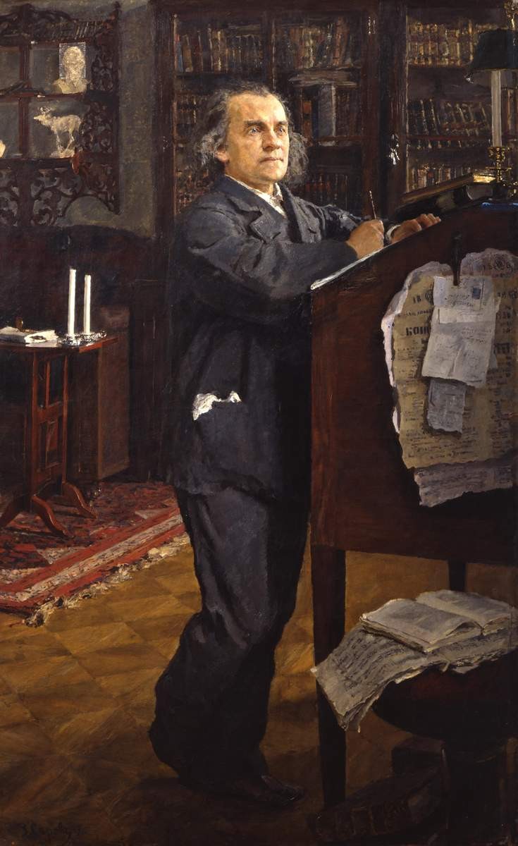 Портрет А. Н. Серова, Valentin Serov, 1889