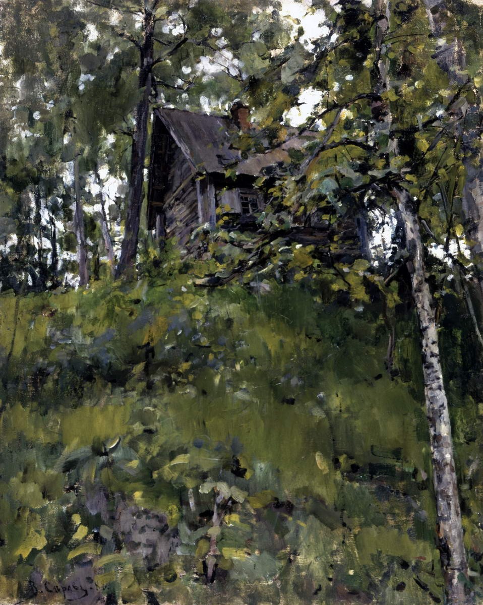 Старая баня в Домотканове, Valentin Serov, 1888