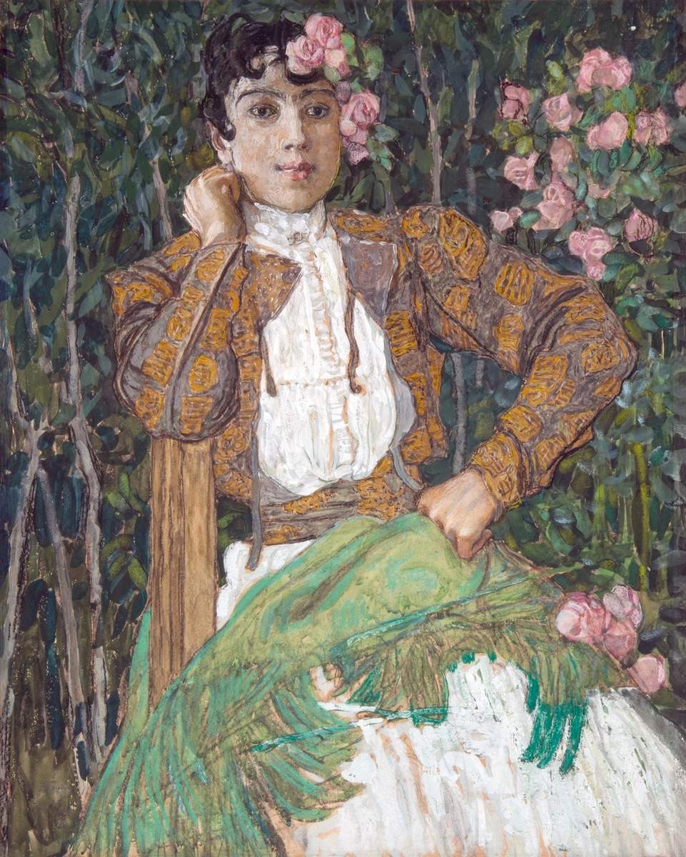 Испанка в зеленом, Aleksandr Golovin, 1906–1907