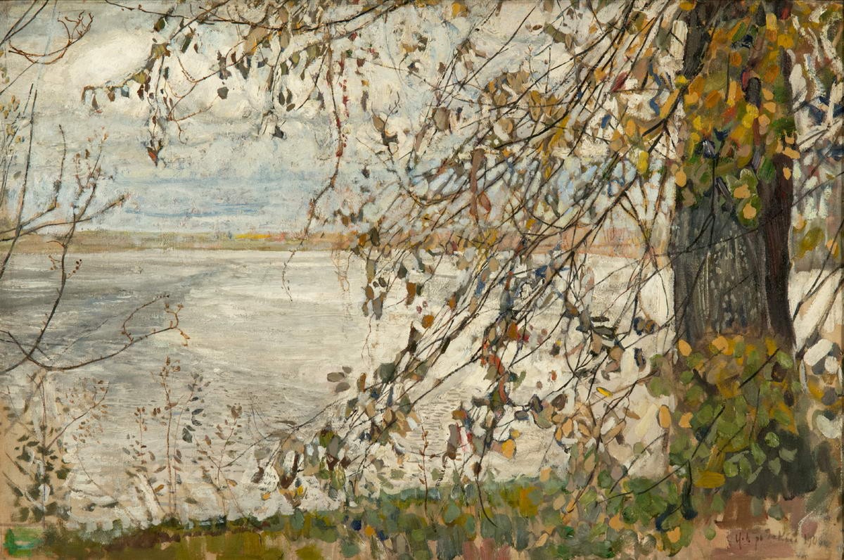 Серый день, Isaak Brodsky, 1909