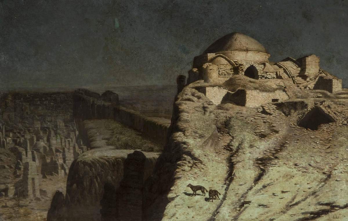 Ночь. Шакалы, Vasily Vereshchagin, 1868–1870