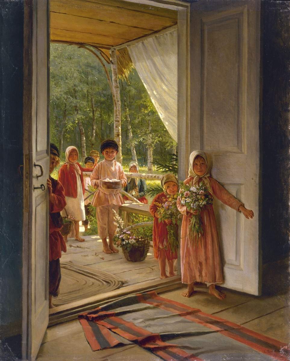 Лето (С поздравлением), Carl Johann Lemoch, 1890