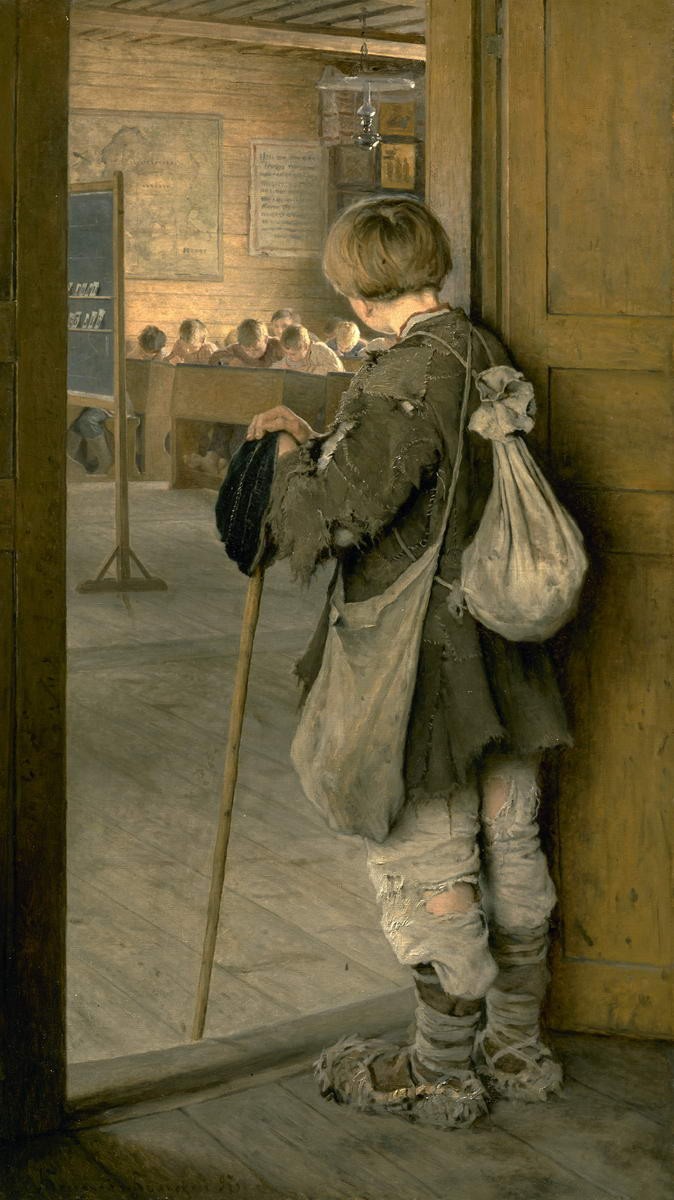 У дверей школы, Богданов-Бельский Николай Петрович, 1897