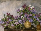 Натюрморт. Сирень в двух корзинах