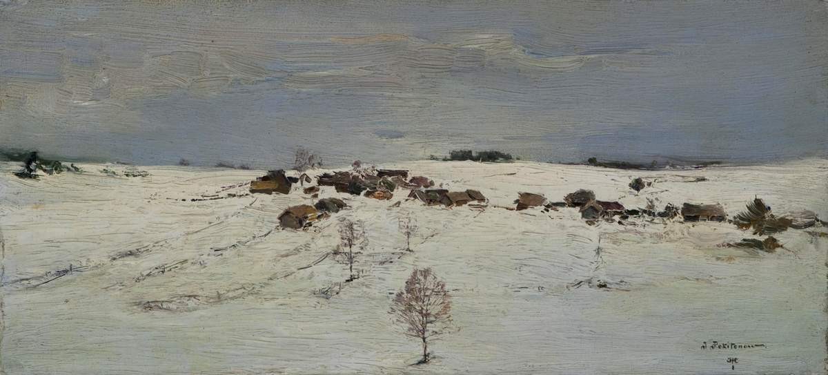 Зима в деревне, Ivan Pokhitonov, early 1900s