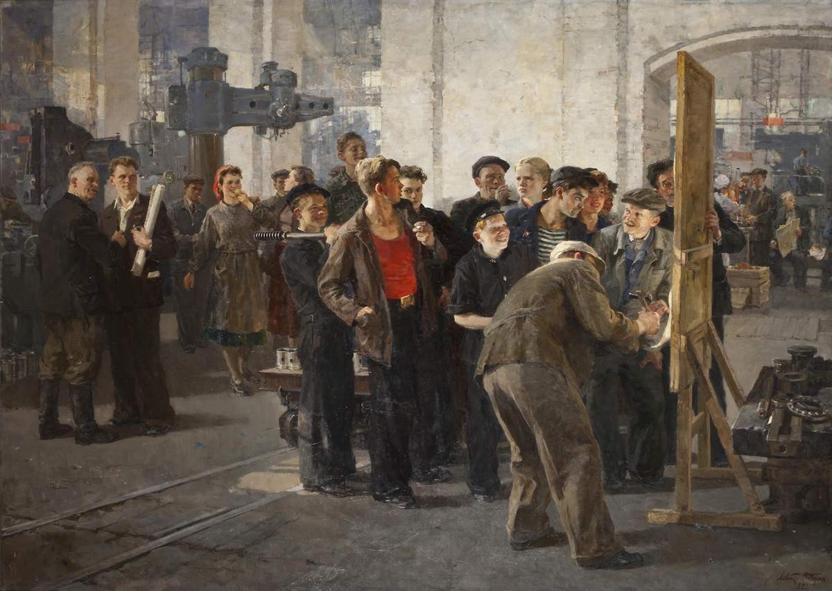 Свежий номер цеховой газеты, Anatoli Levitin, 1952