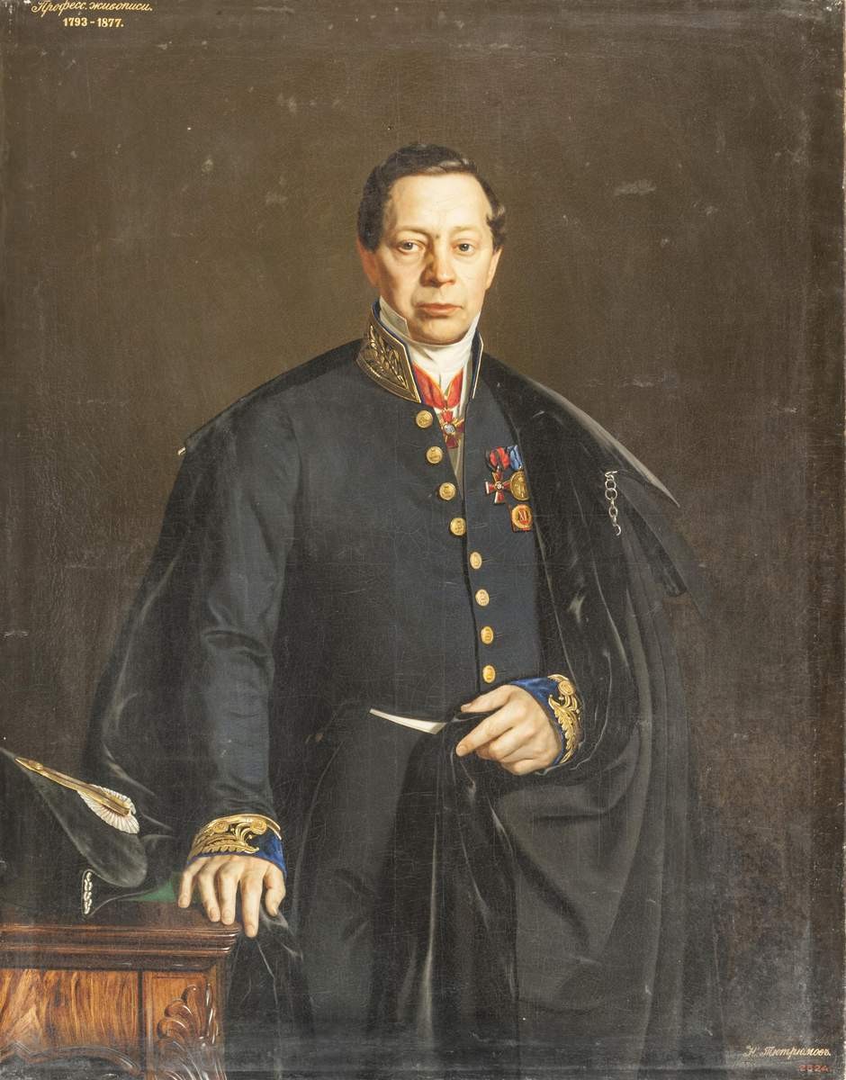 Портрет профессора Академии художеств П. В. Басина, Nikanor Tyutryumov, 1853