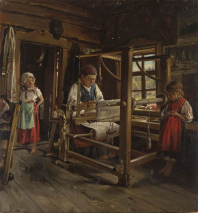 Сцена в избе