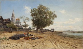 Подмосковный пейзаж с церковью