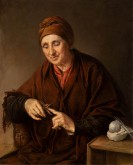 An Old Woman Cutting Her Nails (Portrait of the Artist’s Wife)
