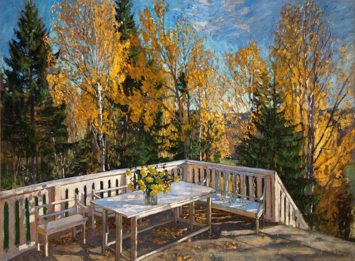 Осень. Веранда, Stanisław Żukowski, 1911