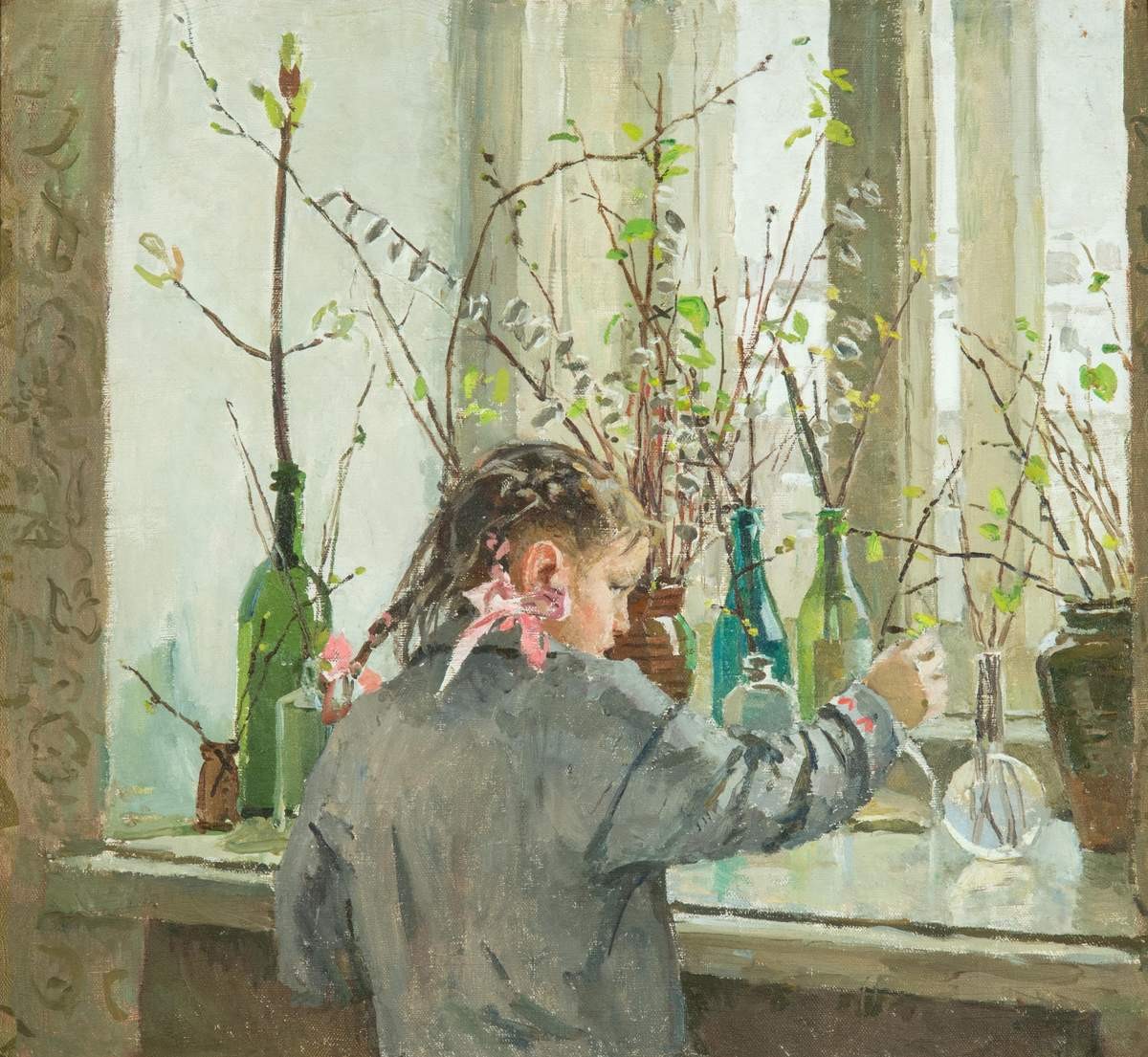 На окне весна, Tetiana Yablonska, 1954